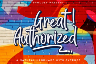 Great Authorized Font: A Bold Script for Real Branding Projects