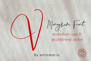 Monogram V Monofont Caps V: Handwritten Caps for Editorial Design