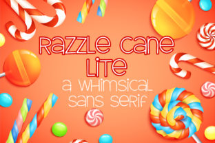Razzle Cane Lite: A Whimsical Sans Serif Font for Crafters