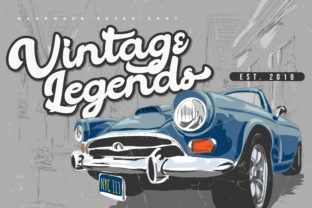 Vintage Legends: A Handwritten Font for Digital Design