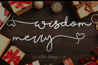 Wisdom Merry Font: A Script Handwritten Typeface for Digital Design